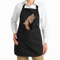 Wolf Howling Alone Apron