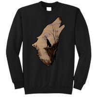 Wolf Howling Alone Sweatshirt