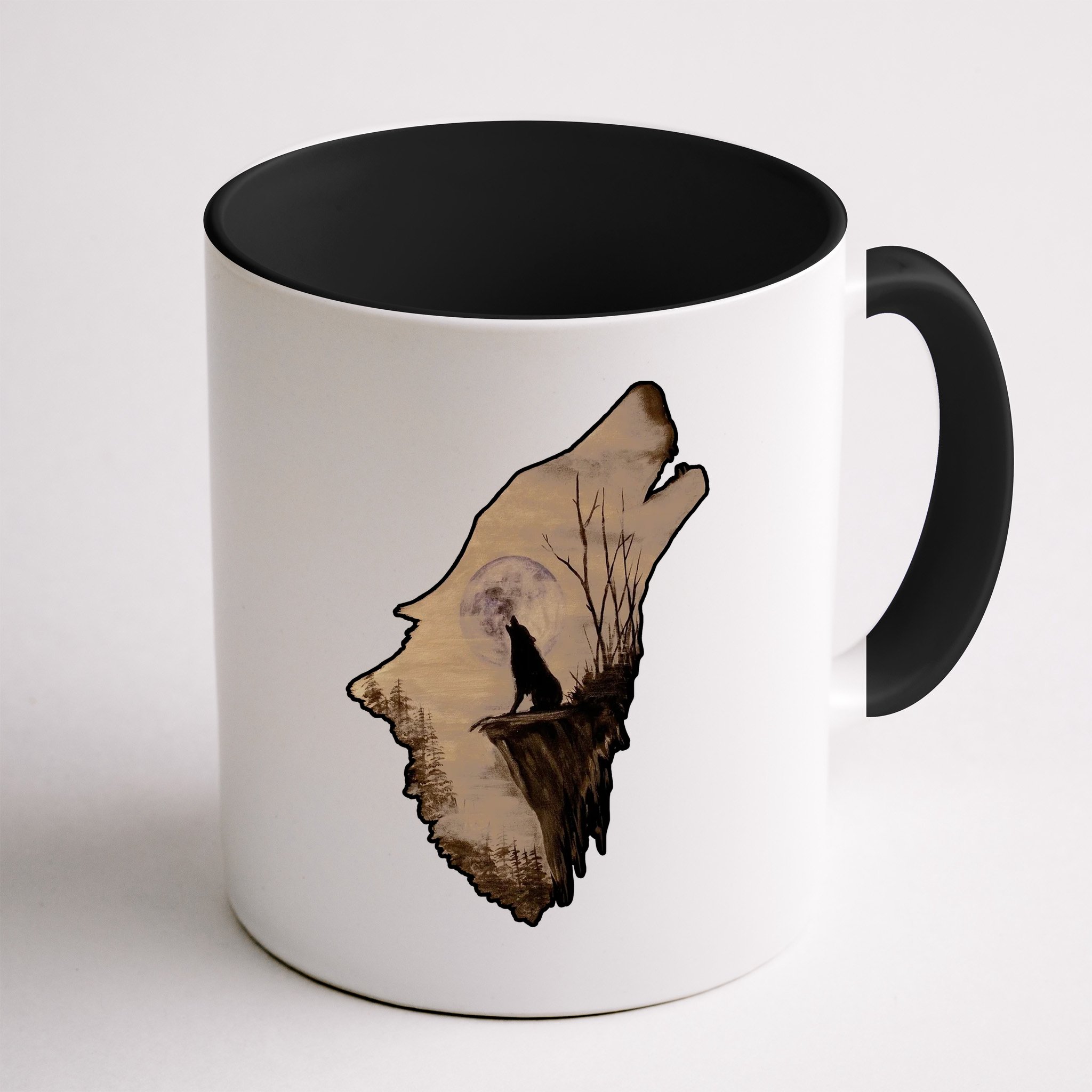 Wolf Howling Alone Mug
