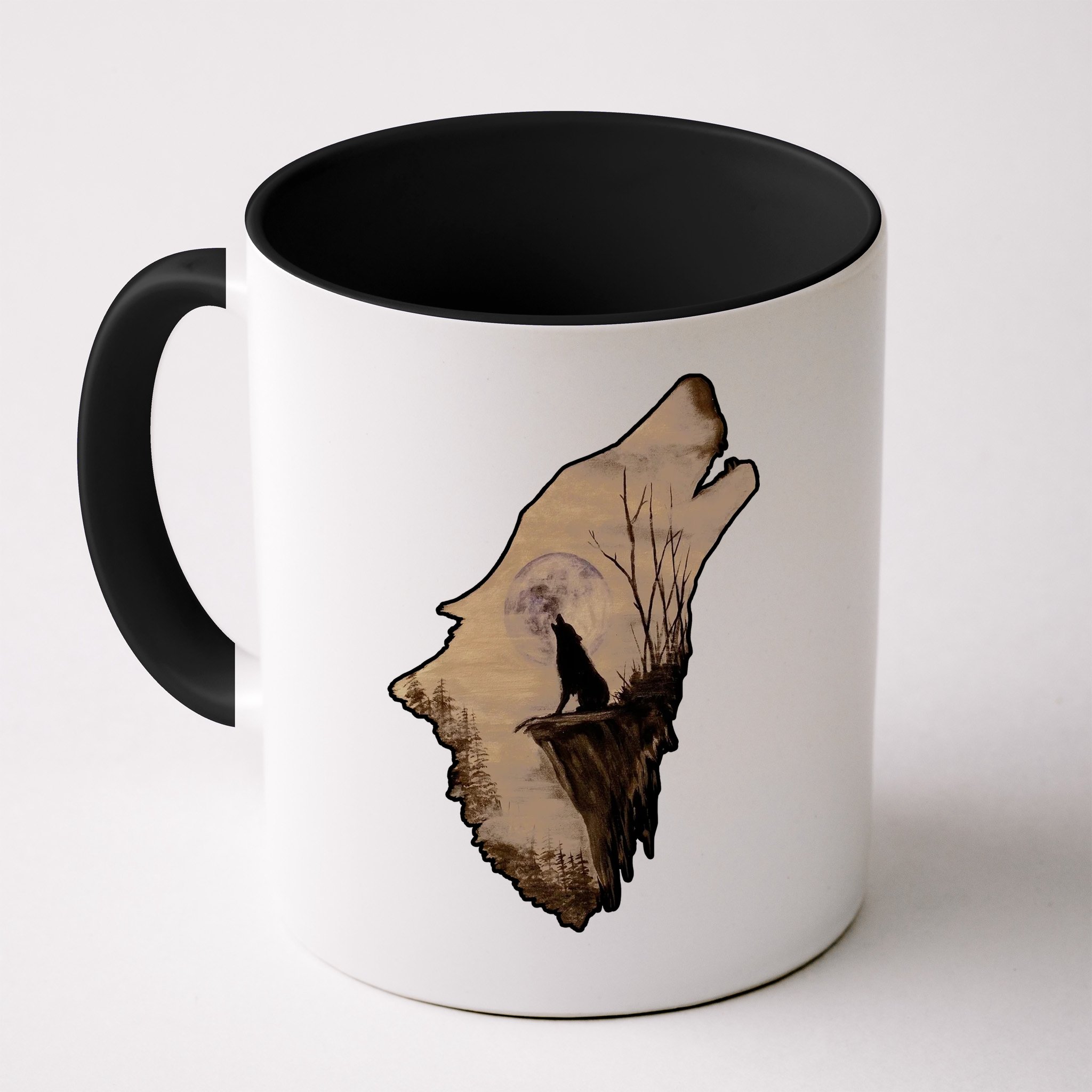 Wolf Howling Alone Mug