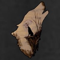 Wolf Howling Alone Golf Towel