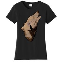 Wolf Howling Alone Women's T-Shirt