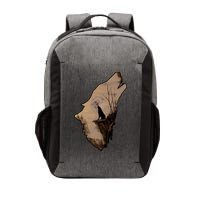 Wolf Howling Alone Vector Backpack