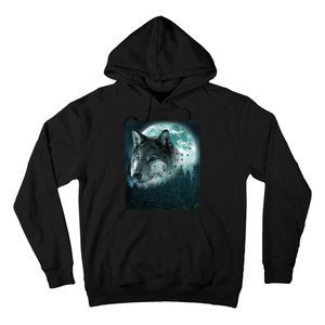 Wolf Moon Forest Wilderness  Hoodie