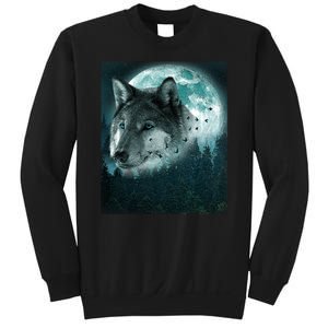 Wolf Moon Forest Wilderness  Sweatshirt