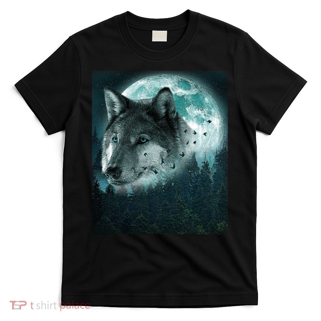 Wolf Moon Forest Wilderness  T-Shirt