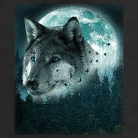 Wolf Moon Forest Wilderness  Adult Drive Performance Visor