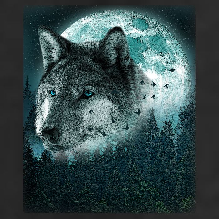 Wolf Moon Forest Wilderness  Adult Drive Performance Visor