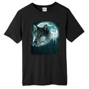 Wolf Moon Forest Wilderness  Tall Fusion ChromaSoft Performance T-Shirt