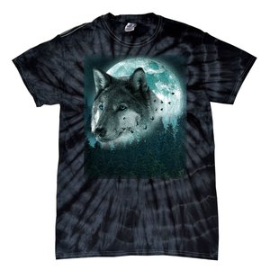 Wolf Moon Forest Wilderness  Tie-Dye T-Shirt