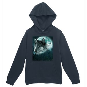 Wolf Moon Forest Wilderness  Urban Pullover Hoodie