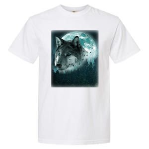 Wolf Moon Forest Wilderness  Garment-Dyed Heavyweight T-Shirt