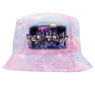 Wolf Night Hunt Tie-Dyed Bucket Hat