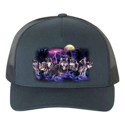 Wolf Night Hunt Yupoong Adult 5-Panel Trucker Hat