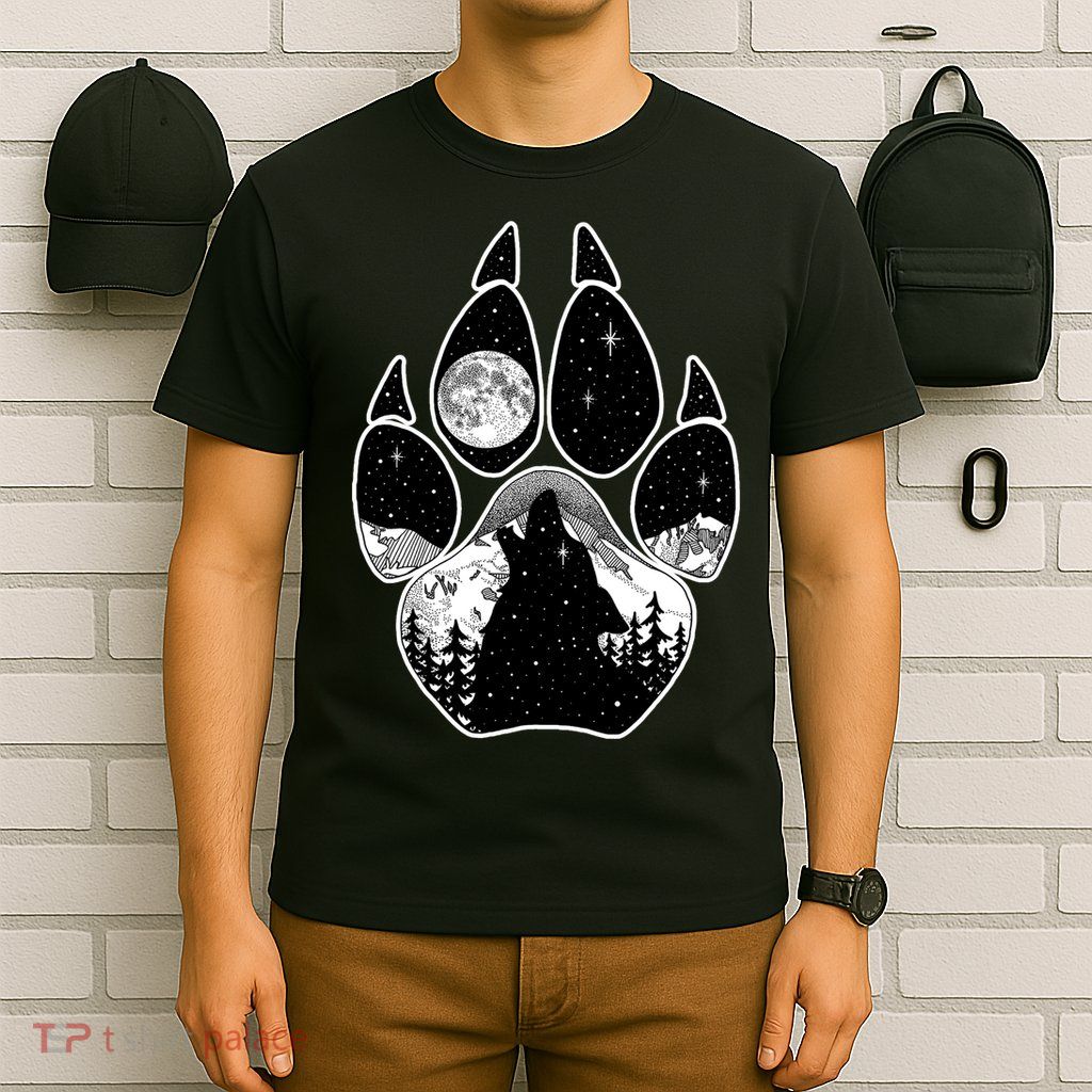 Wolf Paw Moon Howl T-Shirt