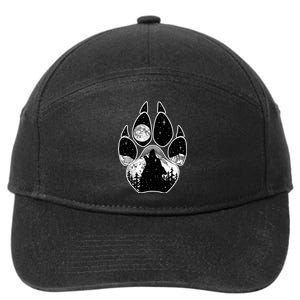 Wolf Paw Moon Howl 7-Panel Snapback Hat