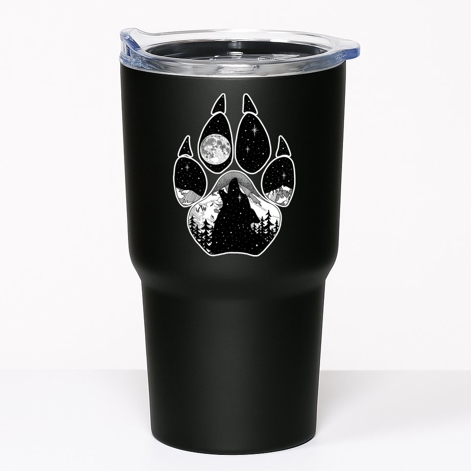 Wolf Paw Moon Howl Tumbler