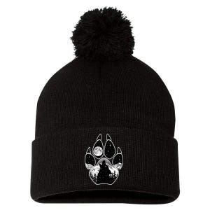 Wolf Paw Moon Howl Pom Pom 12in Knit Beanie