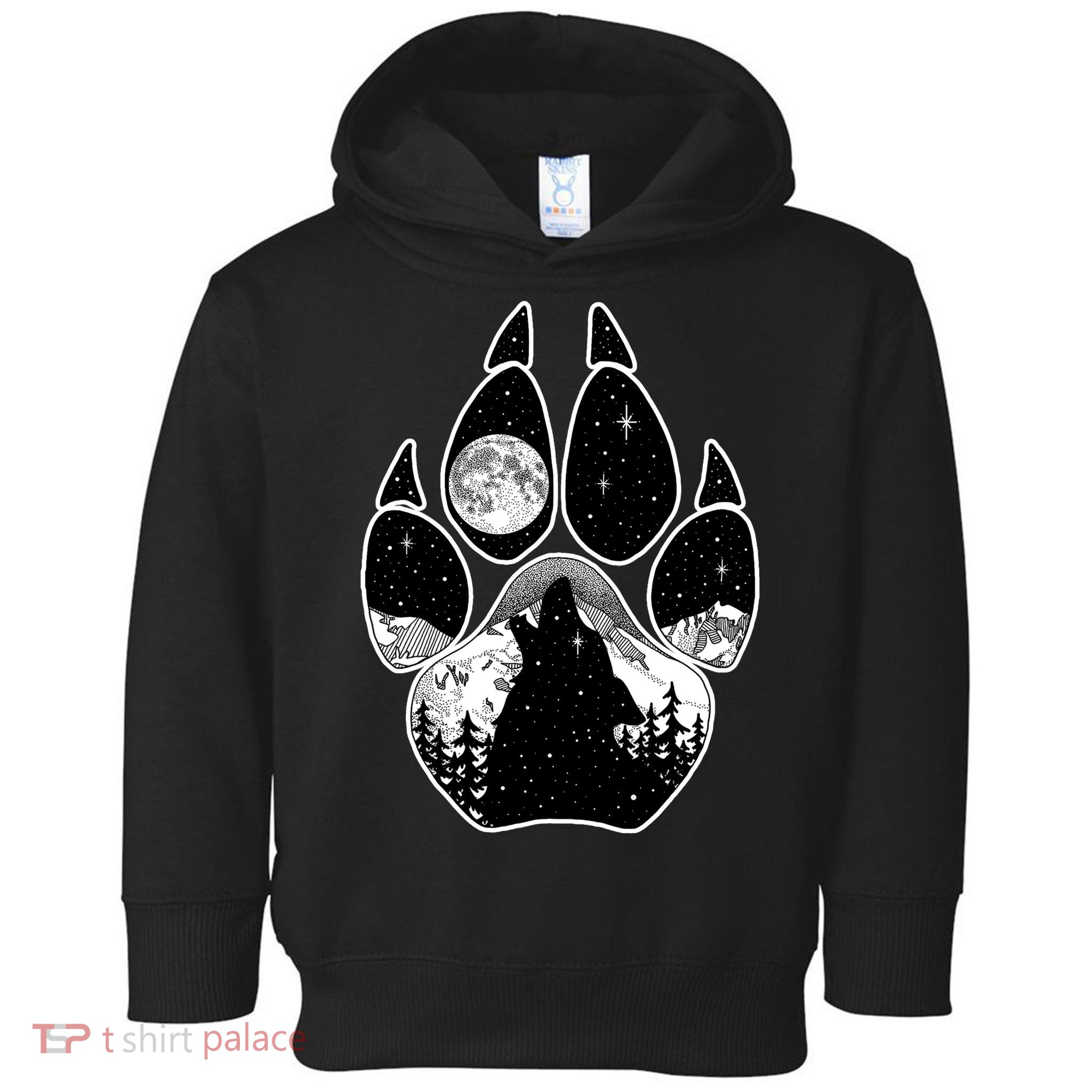 Wolf Paw Moon Howl Toddler Hoodie