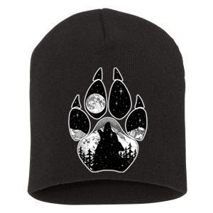 Wolf Paw Moon Howl Short Acrylic Beanie