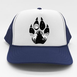 Wolf Paw Moon Howl Trucker Hat