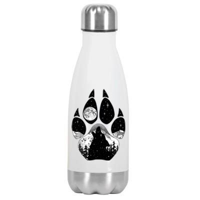 Wolf Paw Moon Howl Stainless Steel Insulated Water Bottle