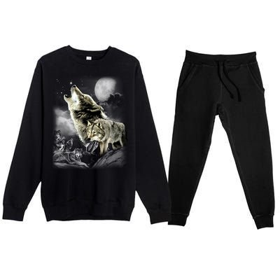 Wolf Wilderness Premium Crewneck Sweatsuit Set