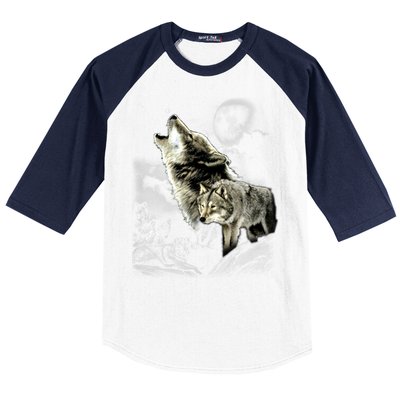 Wolf Wilderness Baseball Sleeve Shirt