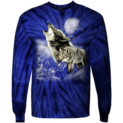 Wolf Wilderness Tie-Dye Long Sleeve Shirt