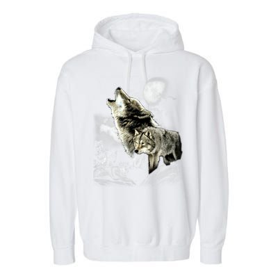 Wolf Wilderness Garment-Dyed Fleece Hoodie