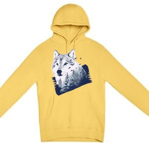 Wolf Wilderness Forest Premium Pullover Hoodie