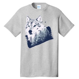 Wolf Wilderness Forest Tall T-Shirt