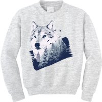 Wolf Wilderness Forest Kids Sweatshirt