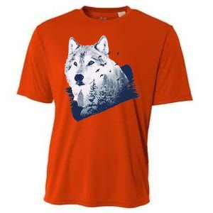 Wolf Wilderness Forest Cooling Performance Crew T-Shirt