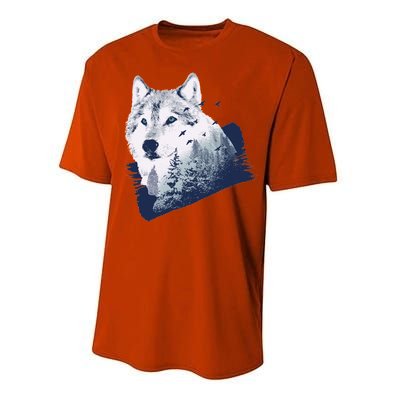 Wolf Wilderness Forest Performance Sprint T-Shirt