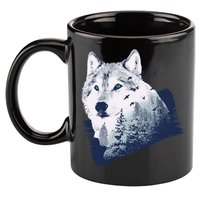 Wolf Wilderness Forest 11oz C Handle Ceramic Mug