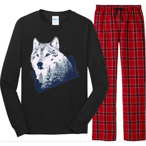 Wolf Wilderness Forest Long Sleeve Pajama Set