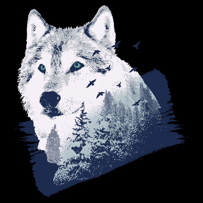 Wolf Wilderness Forest 16 in Basic Backpack