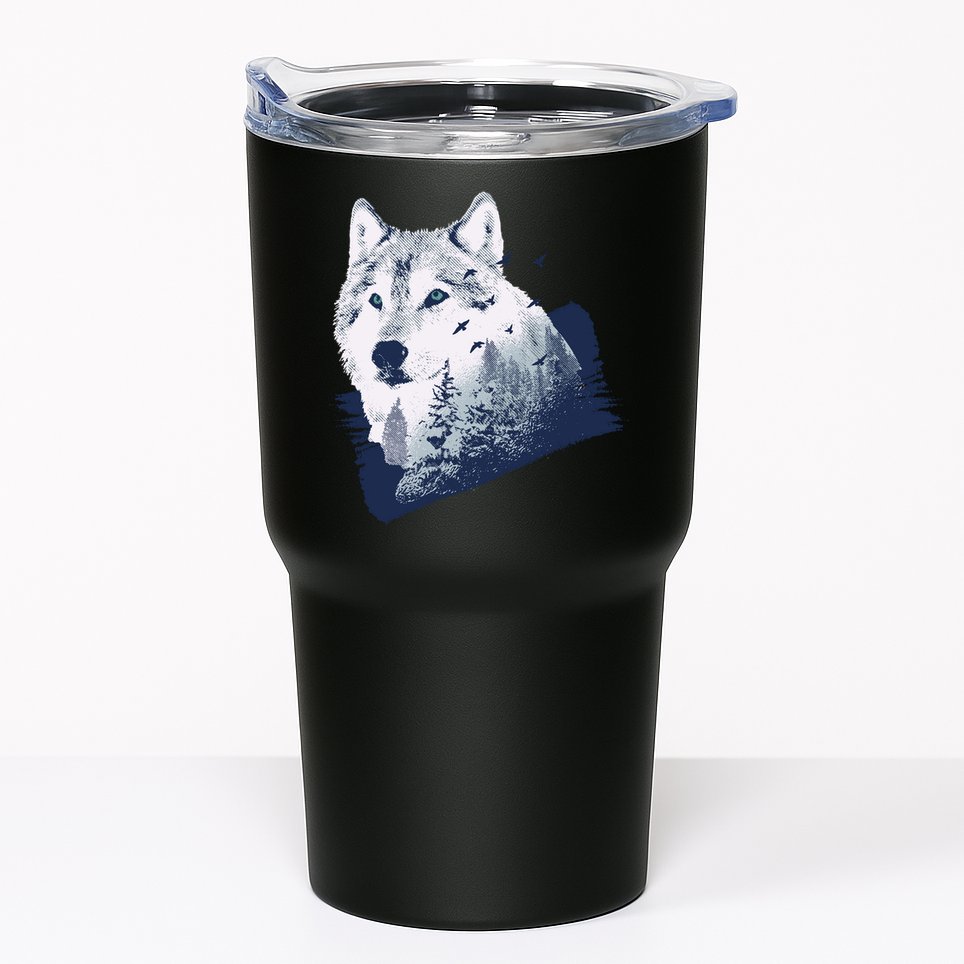 Wolf Wilderness Forest Tumbler