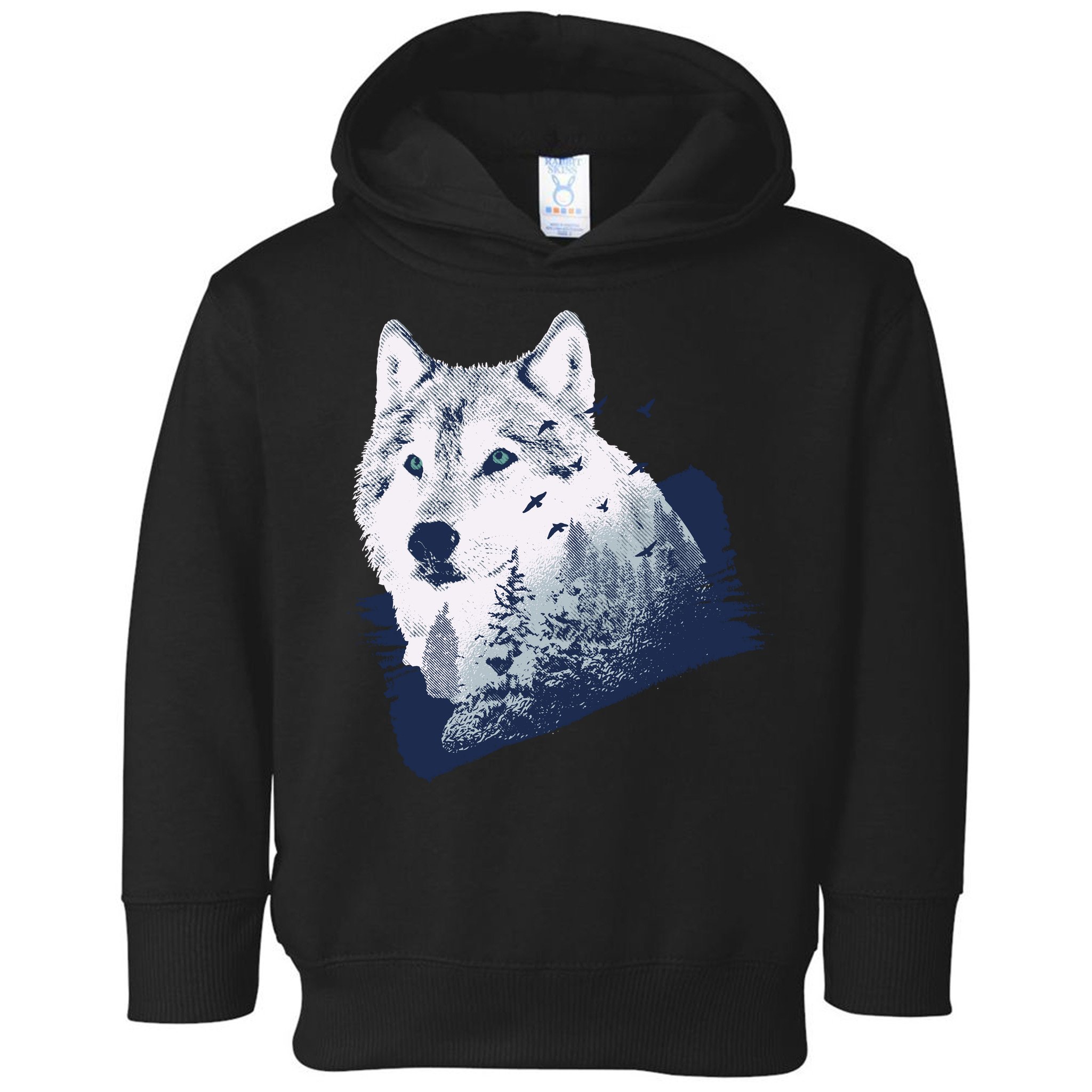 Wolf Wilderness Forest Toddler Hoodie