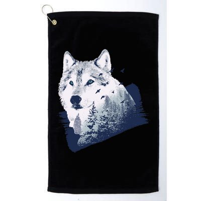 Wolf Wilderness Forest Platinum Collection Golf Towel