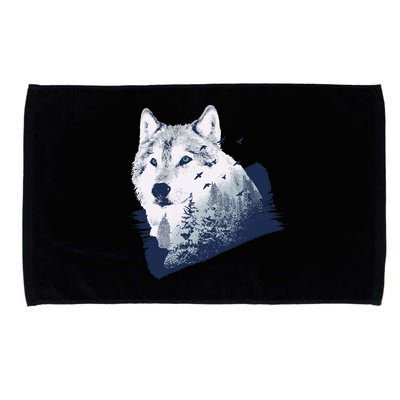 Wolf Wilderness Forest Microfiber Hand Towel