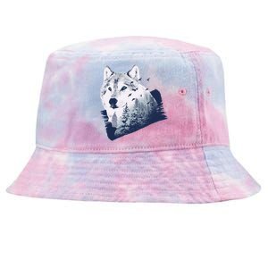 Wolf Wilderness Forest Tie-Dyed Bucket Hat