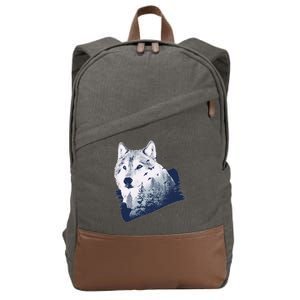 Wolf Wilderness Forest Cotton Canvas Backpack