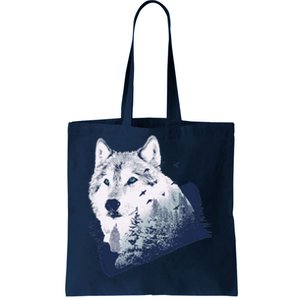 Wolf Wilderness Forest Tote Bag