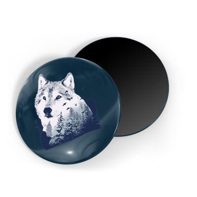 Wolf Wilderness Forest Magnet