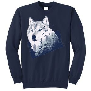 Wolf Wilderness Forest Tall Sweatshirt