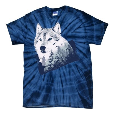 Wolf Wilderness Forest Tie-Dye T-Shirt