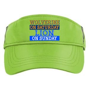 Wolverine On Saturday Lion on Sunday Sports Fan Adult Drive Performance Visor