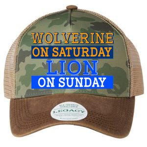 Wolverine On Saturday Lion on Sunday Sports Fan Legacy Tie Dye Trucker Hat